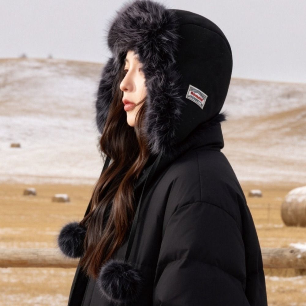 ポリエステルフリース裏地トラッパーハット 防風ポンポン付きイ - Winter Trapper Hat のレビューと価格